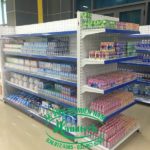 Giá kệ siêu thị bày hàng sữa tại Long An