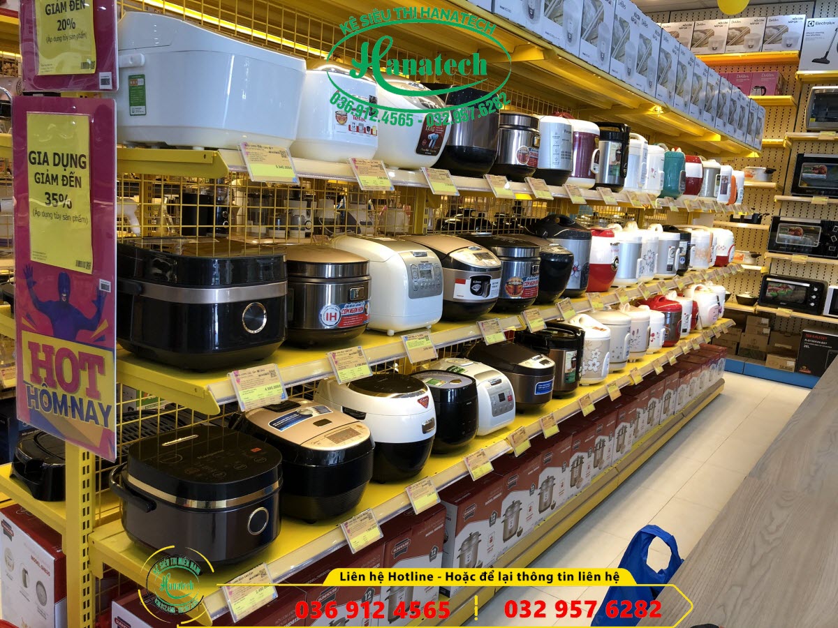 Giá kệ siêu thị trưng bày đồ điện máy gia dụng tại Vũng Tàu