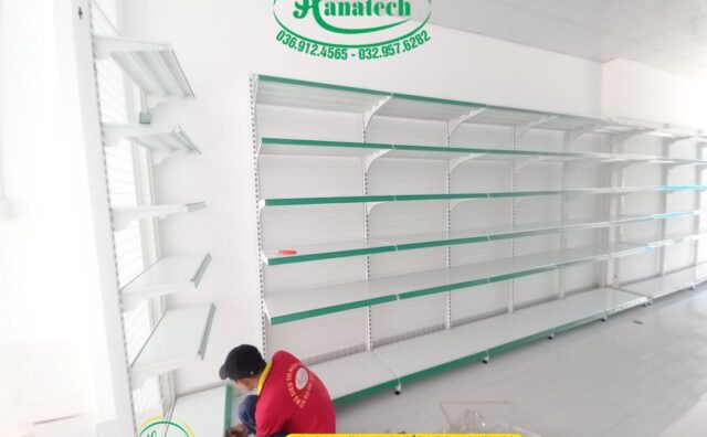Kệ siêu thị ở Bình Dương loại Đơn lưng lưới