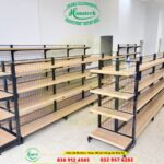 Kệ siêu thị mâm gỗ tại TPHCM