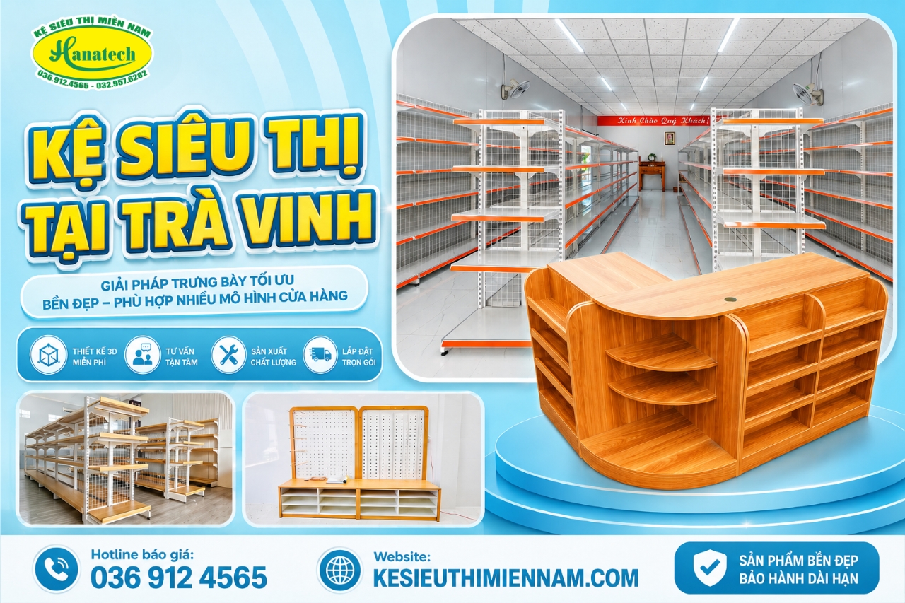 Giá kệ siêu thị Trà Vinh