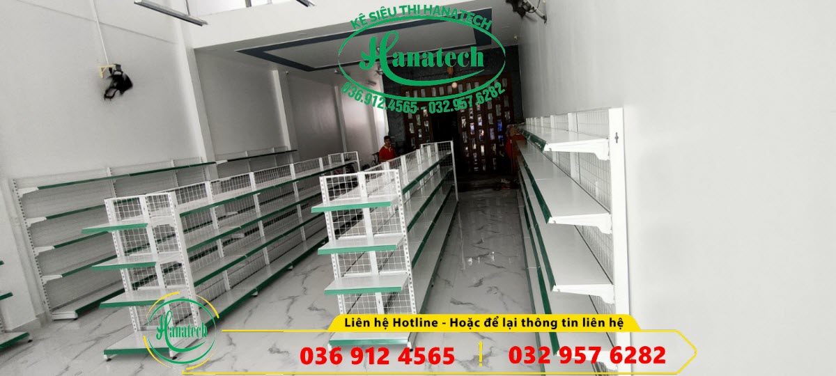 Lắp đặt giá kệ siêu thị cho cửa hàng bách hóa tổng hợp tại Dĩ An Bình Dương