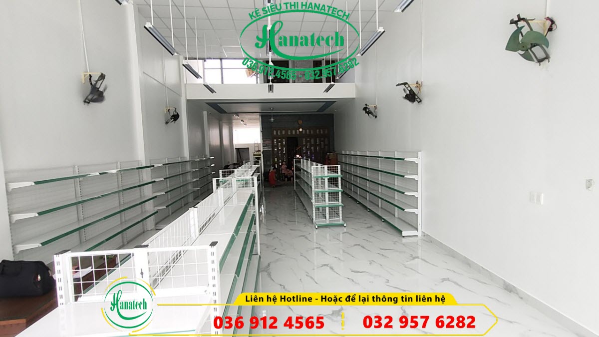 Lắp đặt giá kệ siêu thị cho cửa hàng bách hóa tổng hợp tại Dĩ An Bình Dương