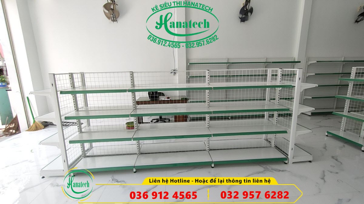 Lắp đặt giá kệ siêu thị cho cửa hàng bách hóa tổng hợp tại Dĩ An Bình Dương