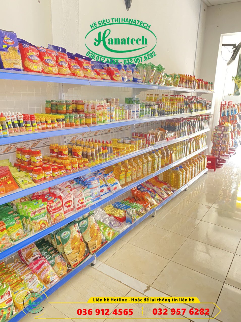 Giá kệ siêu thị trưng bày cho cửa hàng bách hóa tổng hợp tại Bình Dương