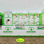 Giá kệ trưng bày cửa hàng quầy hiệu thuốc tây tại Lâm Đồng