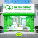 Giá kệ trưng bày cửa hàng quầy hiệu thuốc tây tại Lâm Đồng