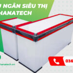 Mẫu bàn quầy thu ngân tính tiền siêu thị tạp hóa tại An Giang