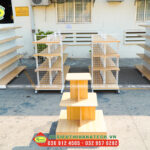 Kệ siêu thị mâm gỗ An Giang