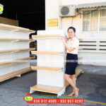 Kệ siêu thị mâm gỗ An Giang