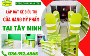 Thiết kế và lắp đặt kệ cửa hàng mỹ phẩm tại Tây Ninh