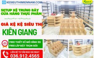 Lắp đặt kệ siêu thị cửa hàng thực phẩm tại Kiên Giang