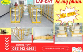 Giải pháp setup kệ mỹ phẩm tại Kiên Giang trưng bày hiệu quả
