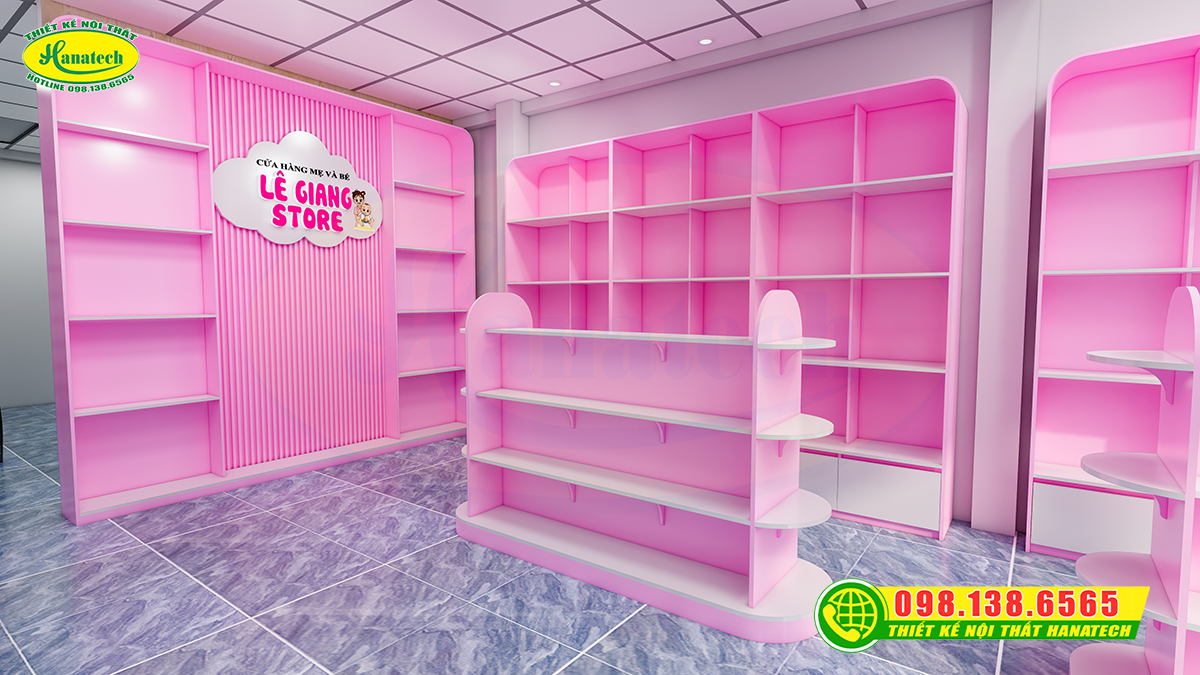 Setup hoàn thiện shop mẹ và bé nhỏ gọn, tiện lợi